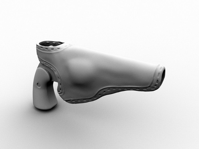 Revolver with Holster 3d model download — 3D model download