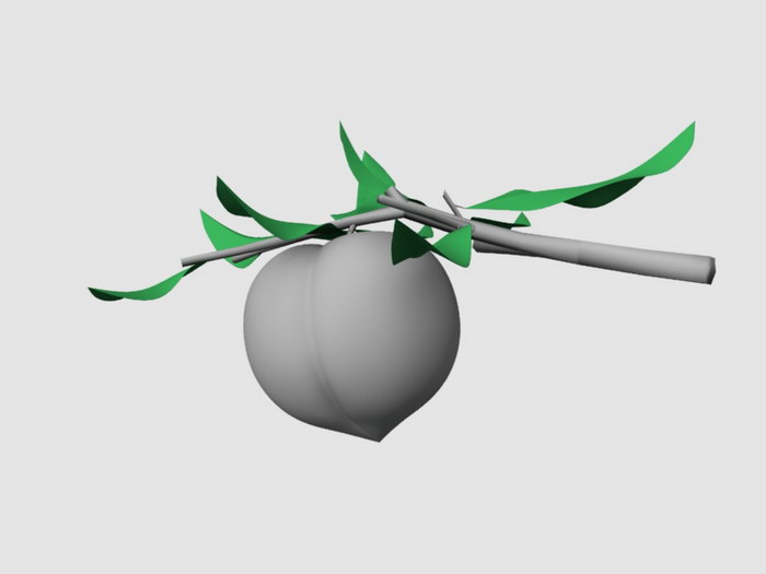 Single Peach 3d model download — 3D model download