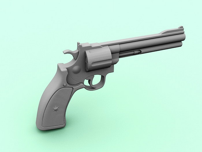 Revolver Pistol 3d model download — 3D model download