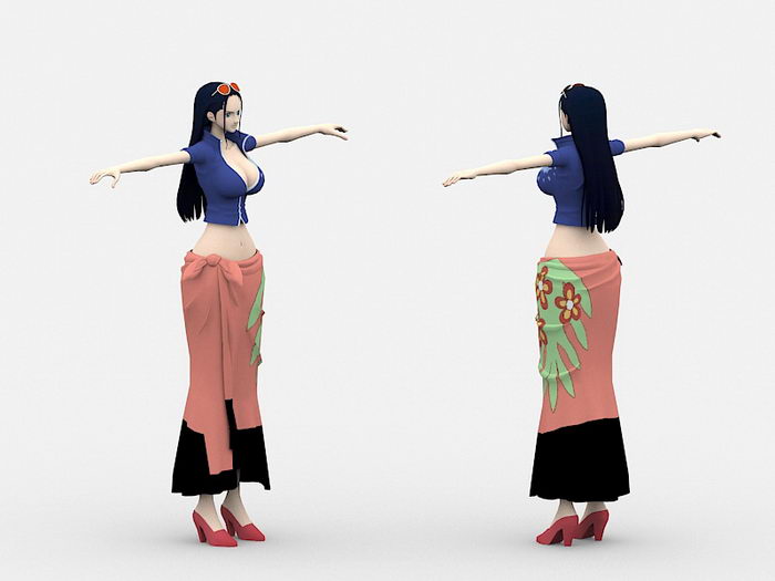 Nico Robin One Piece Anime Girl 3d model download — 3D model download
