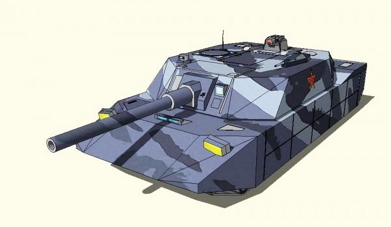 Chinese Stealth Tank 3d model download — 3D model download