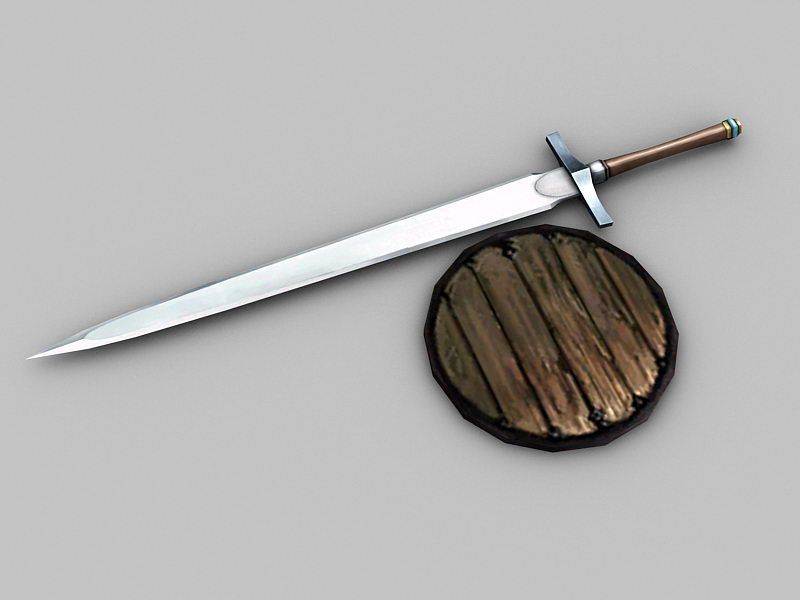 Sword and Shield 3d model download — 3D model download
