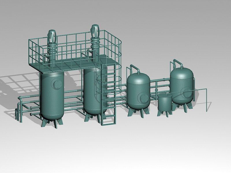 Industrial Storage Silo 3d model download — 3D model download