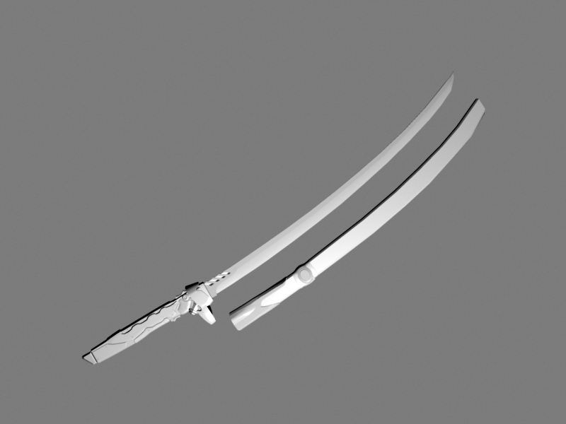 Japanese Katana Sword 3d model download — 3D model download