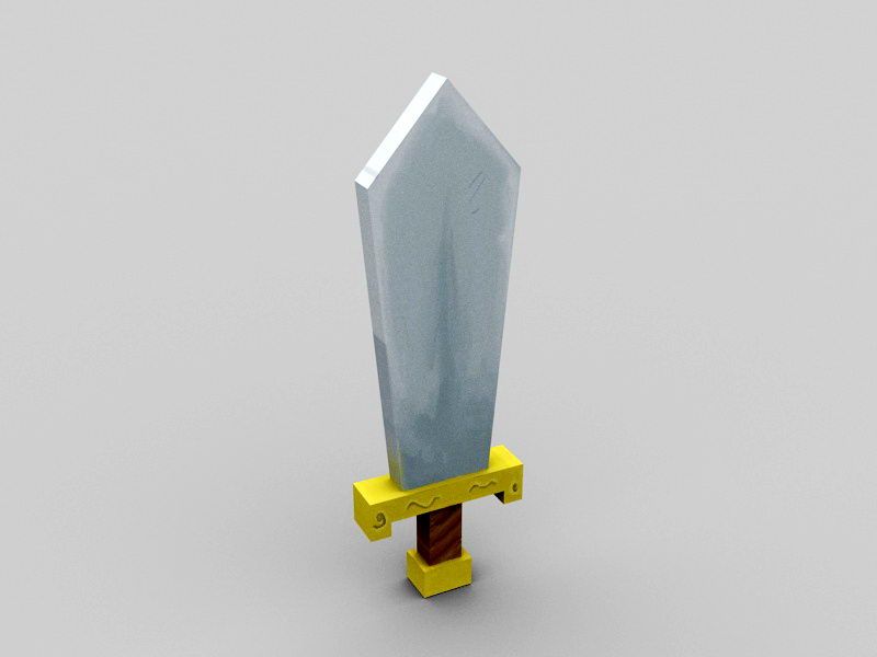 Cartoon Sword 3d model download — 3D model download