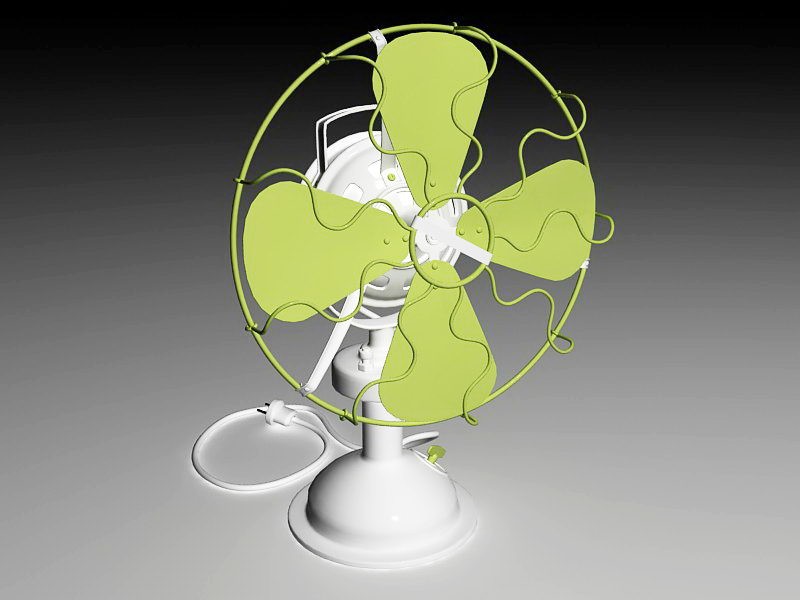Modern Desk Fan 3d model download — 3D model download