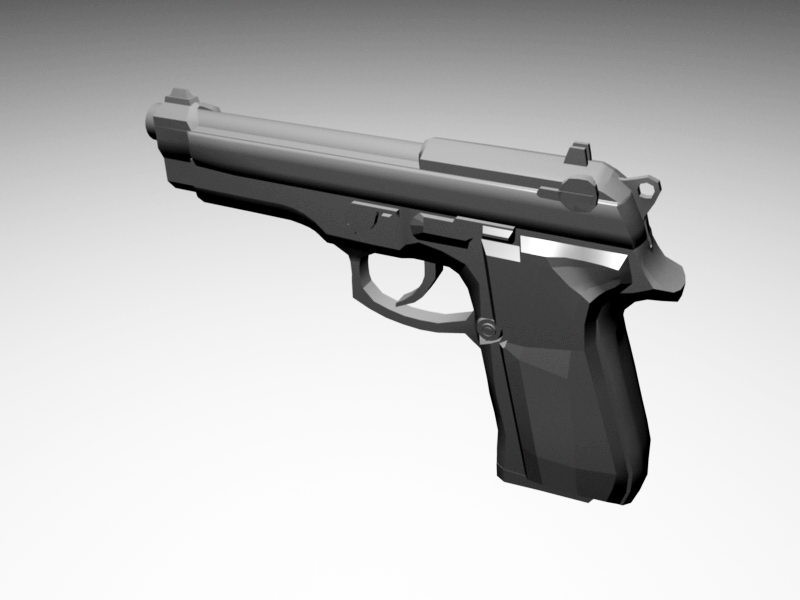 Beretta 9Mm Pistol 3d model download — 3D model download