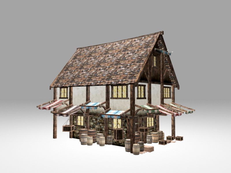 Medieval Village Tavern 3d model download — 3D model download