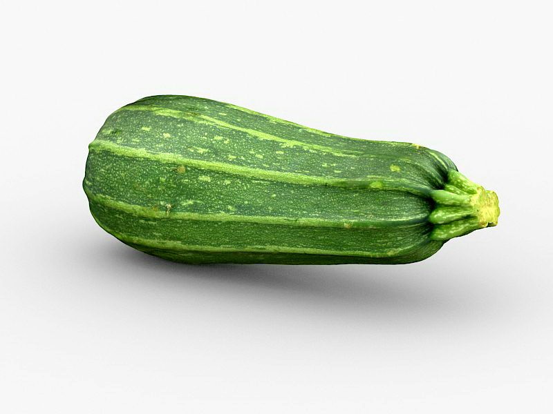 Striped Zucchini 3d model download — 3D model download
