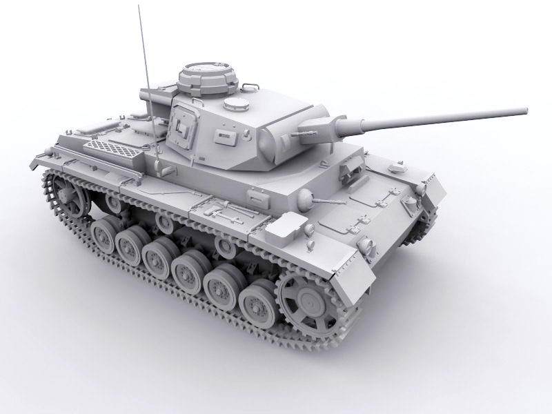 Panzer III Medium Tank 3d model download — 3D model download
