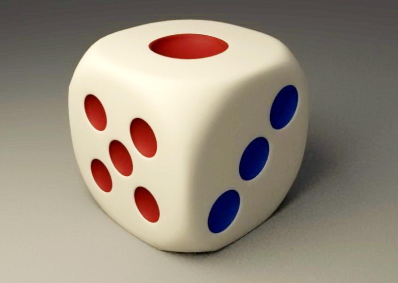 6 Sided Dice 3d model download — 3D model download