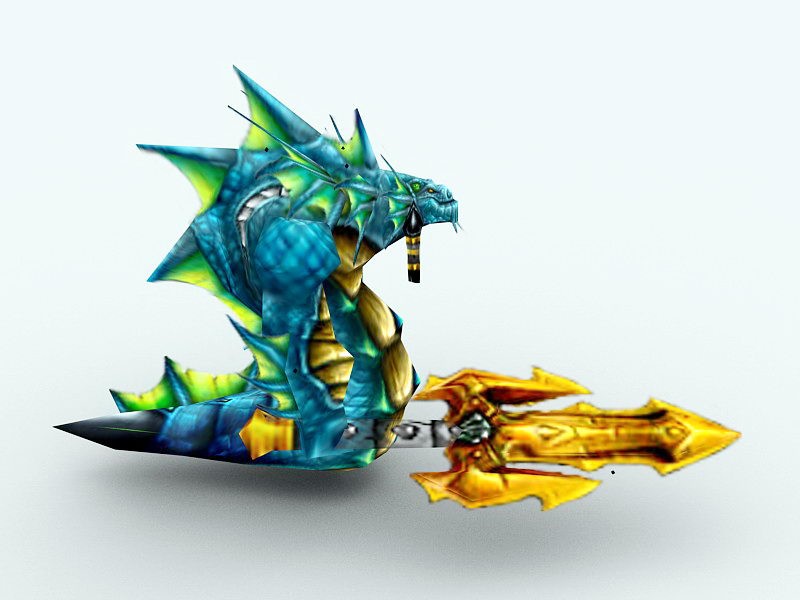 Naga Myrmidon Warrior 3d model download — 3D model download