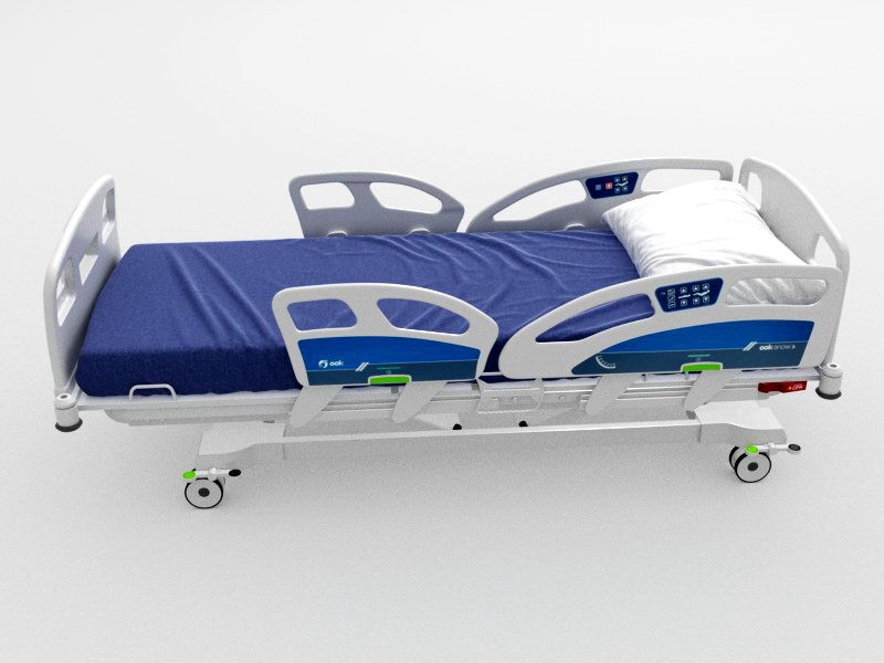 ICU Hospital Bed 3d model download — 3D model download