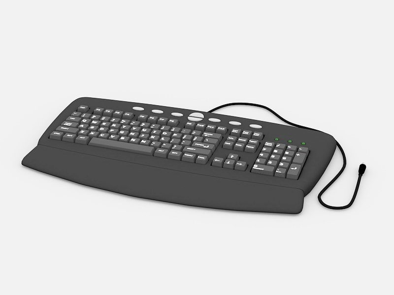 Desktop Keyboard 3d model download — 3D model download