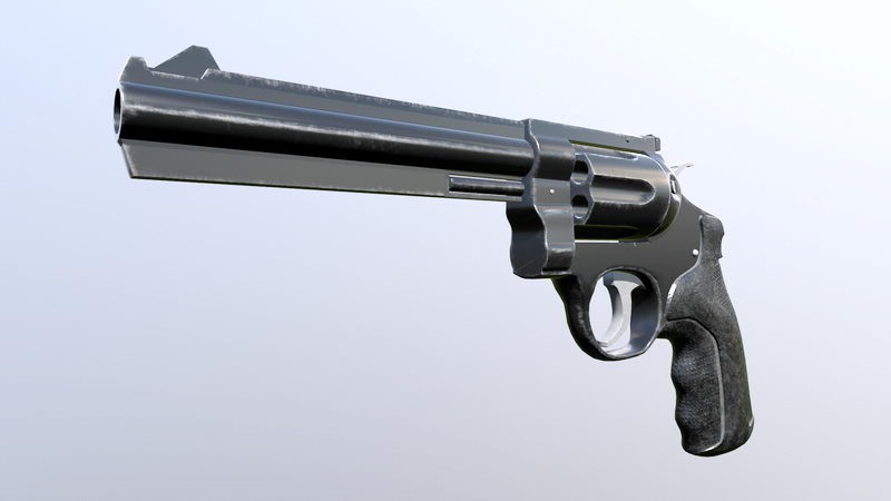 Vintage Revolver 3d model download — 3D model download