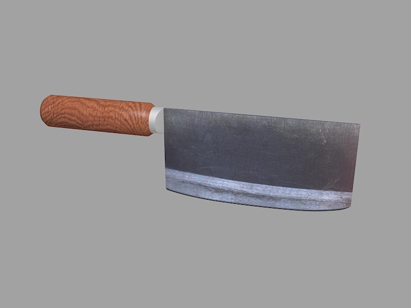 Chinese Kitchen Knife 3d model download — 3D model download