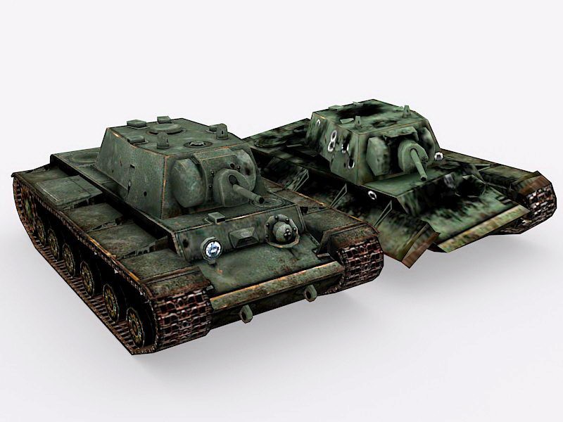 Destroyed KV-1 Tank 3d model download — 3D model download