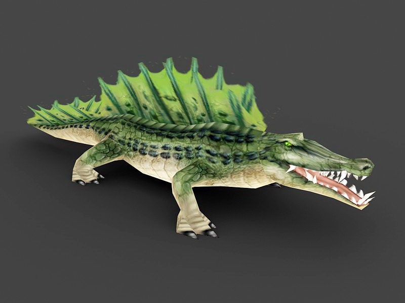 Green Alligator Monster 3d model download — 3D model download