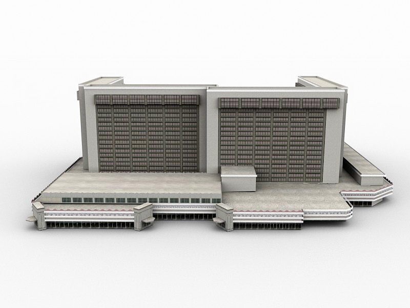 Luxury Hotel Building 3d model download — 3D model download