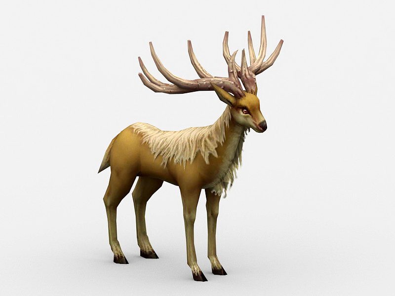 Animated Elk Rig 3d model download — 3D model download