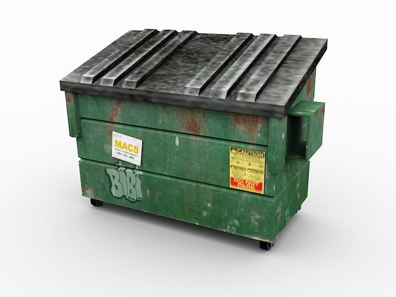 Old Dustbin 3d model download — 3D model download