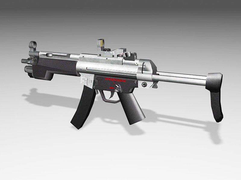 H&K MP5 Submachine Gun 3d model download — 3D model download