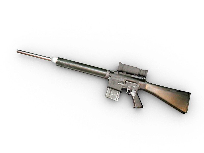 AR-10T Battle Rifle 3d model download — 3D model download