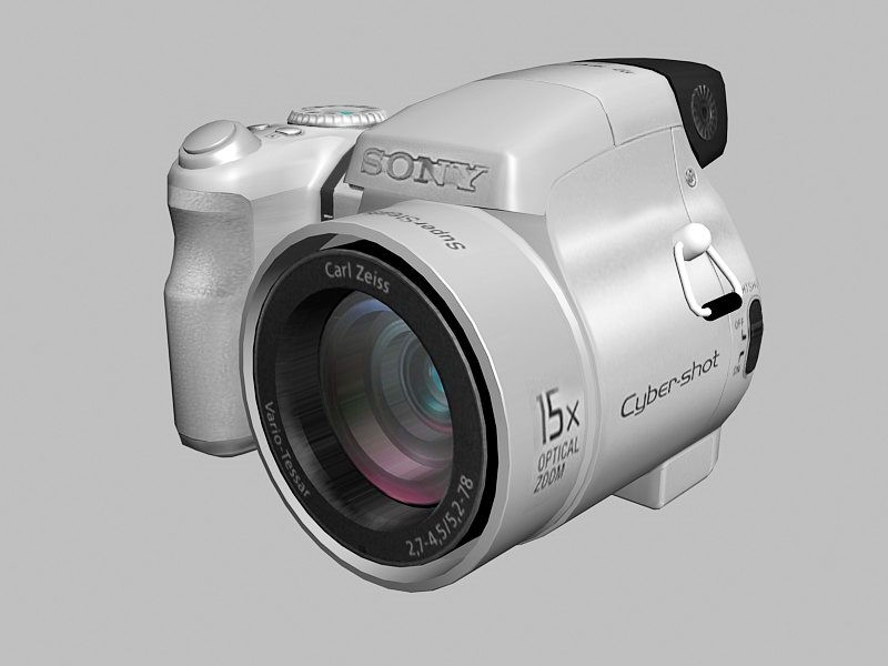 Sony Cyber-shot DSC-H9 Digital Camera 3d model download — 3D model download