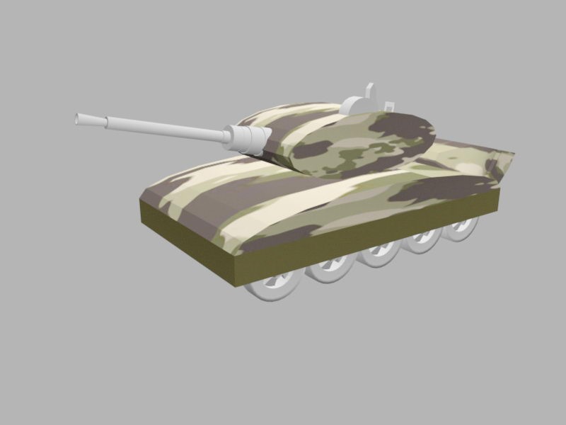 Small Army Tank 3d model download — 3D model download