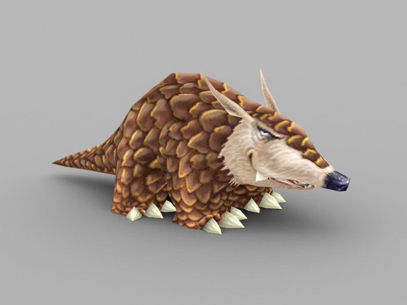 Cute Pangolin Animal 3d model download — 3D model download