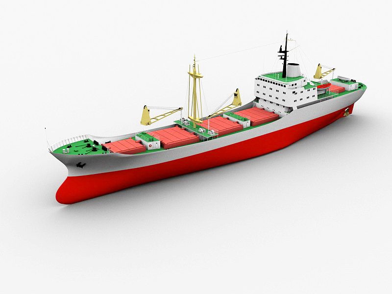 Modern Cargo Ship 3d model download — 3D model download