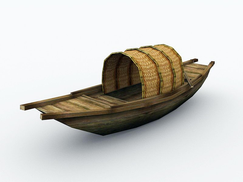 Traditional Chinese Fishing Boat 3d model download — 3D model download