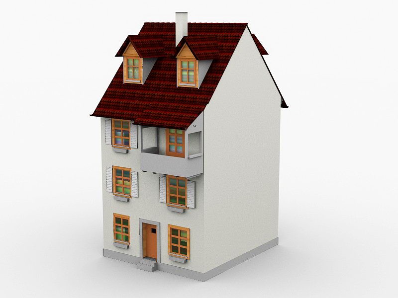 3-Story Tiny House 3d model download — 3D model download