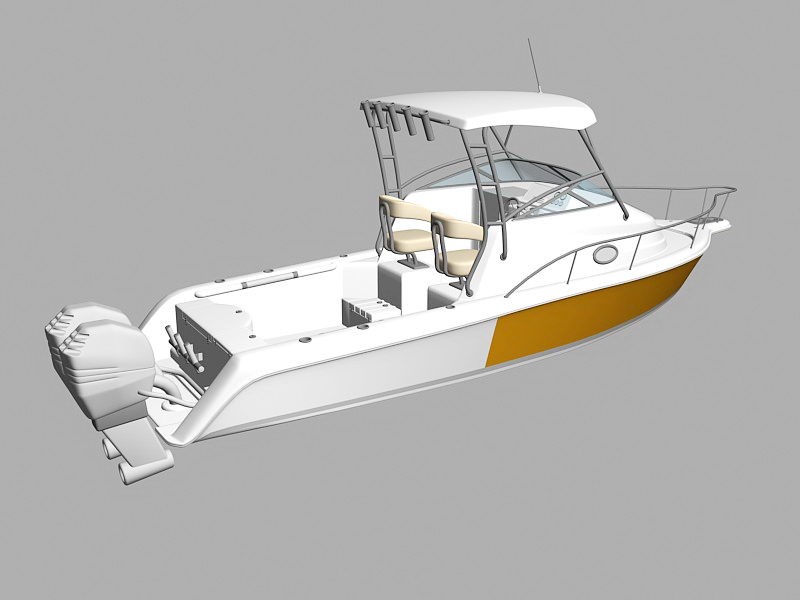 Small Luxury Yacht 3d model download — 3D model download