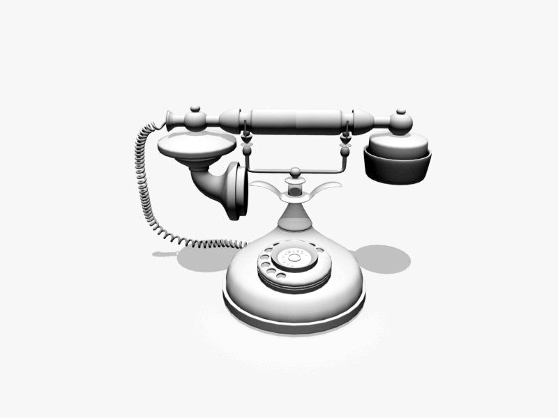 Old Telephone 3d model download — 3D model download