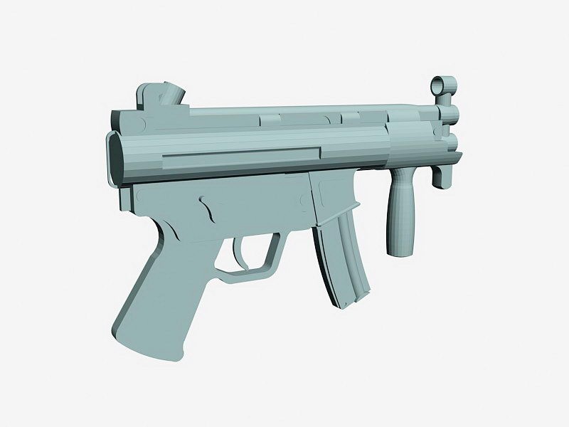 MP5K Submachine Gun 3d model download — 3D model download