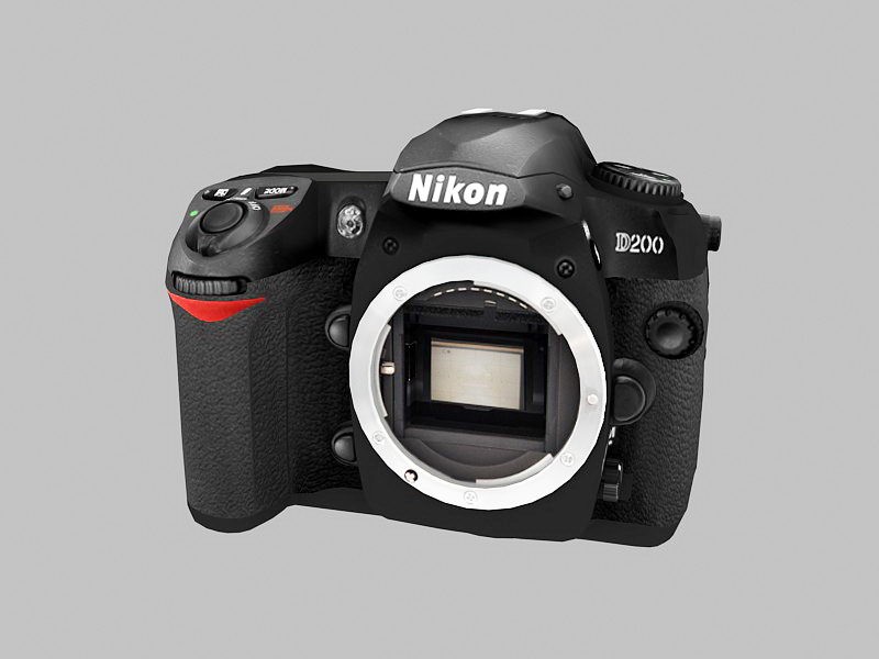 NIKON D200 DSLR Camera 3d model download — 3D model download