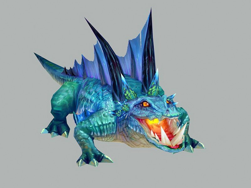 Scary Crocodile 3d model download — 3D model download