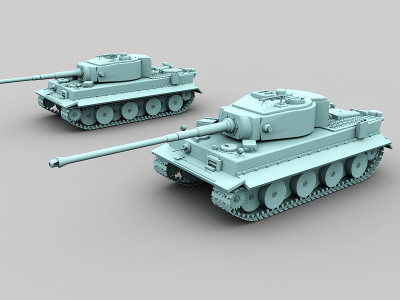 German Tiger Tank 3d model download — 3D model download
