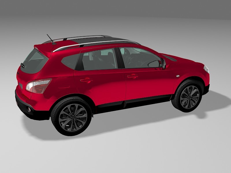 Red Nissan SUV 3d model download — 3D model download