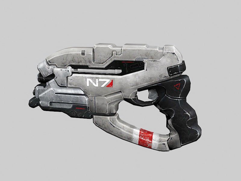 Sci-Fi Laser Pistol 3d model download — 3D model download