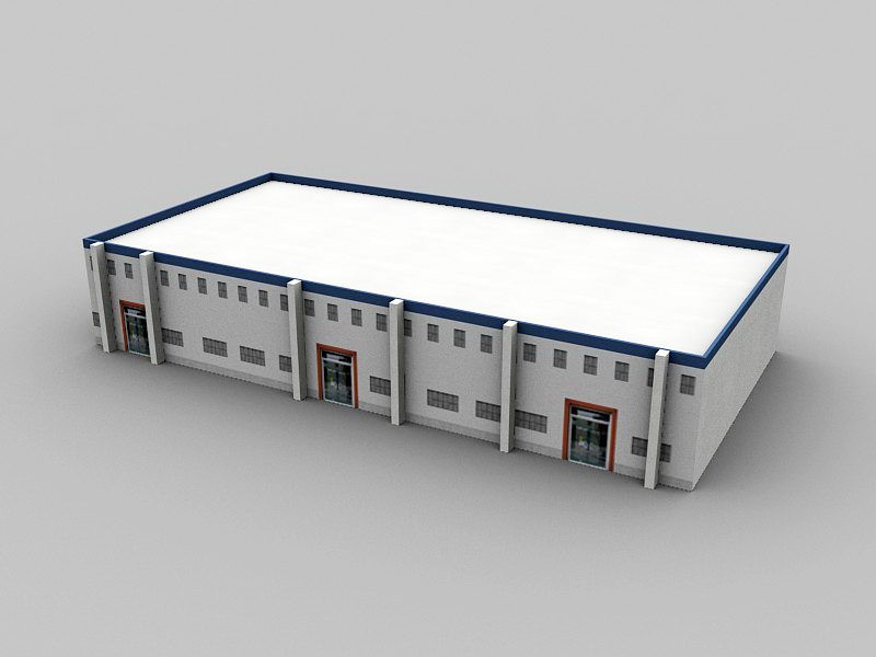 Small Factory Building 3d model download — 3D model download