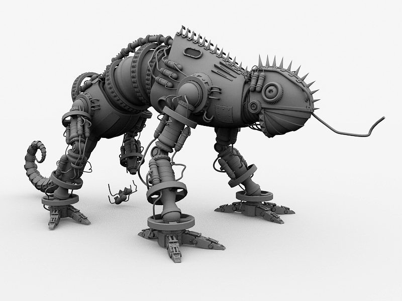 Mechanical Lizard 3d model download — 3D model download