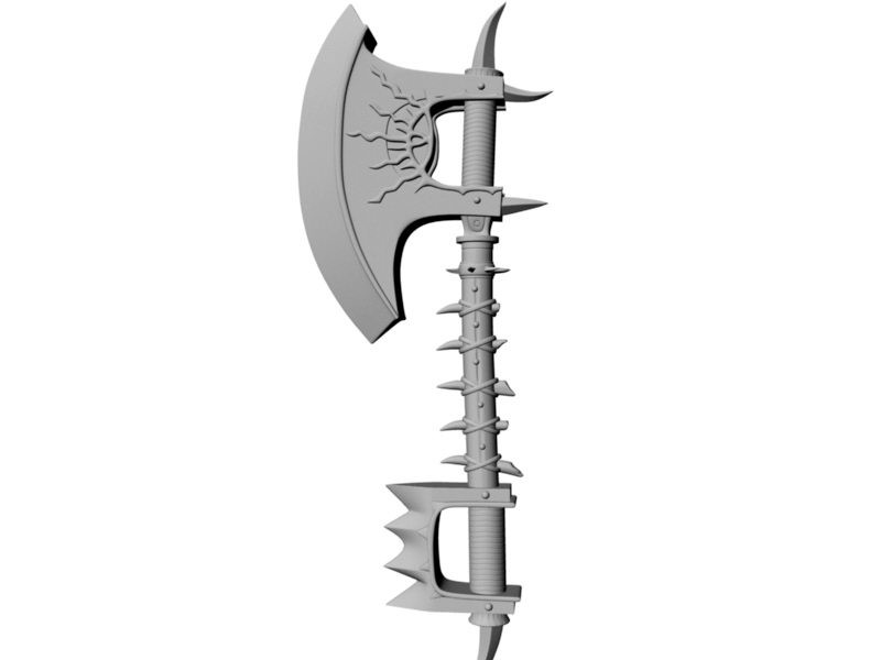 Ancient Battle Axe 3d model download — 3D model download