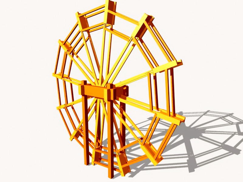 Water Wheel 3d model download — 3D model download