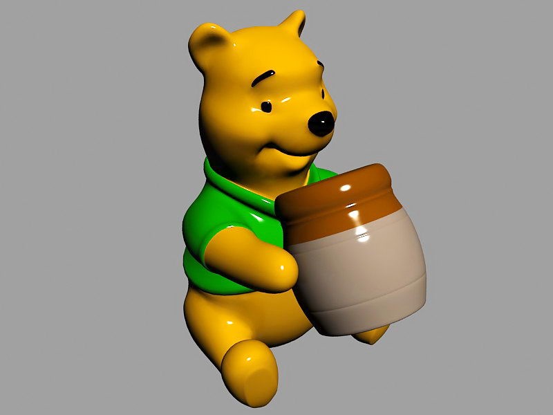 Winnie the Pooh Statue 3d model download — 3D model download