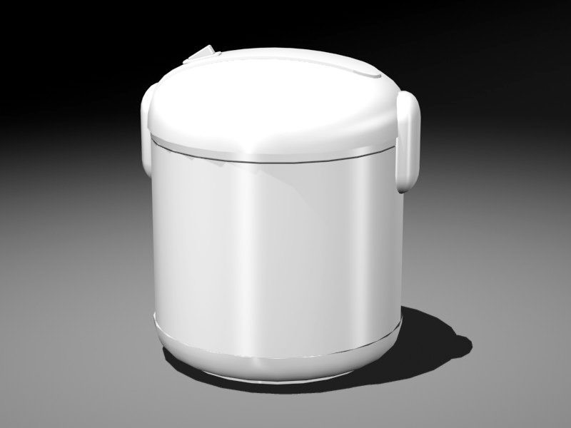 White Rice Cooker 3d model download — 3D model download