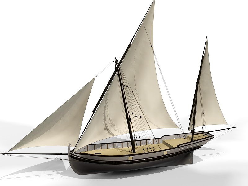 Old Sailing Ship 3d model download — 3D model download