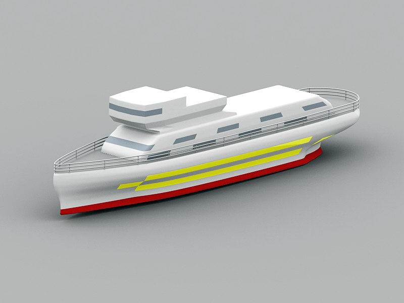 Yacht Ship 3d model download — 3D model download