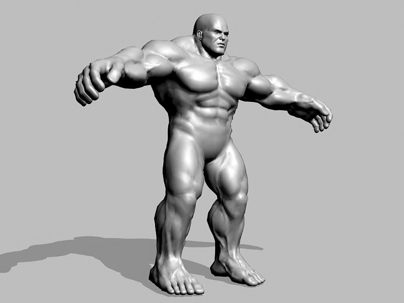 Full Body Muscle Man 3d model download — 3D model download